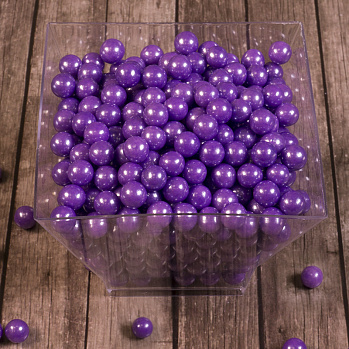 Сахарные шарики Фиолетовые перламутровые 7 мм, 50 гр