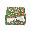 Коробка для 9 конфет с разделителями "Рождественское ассорти" с лентой, 11*11*5 см фото 3