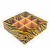 Коробка для 9 конфет с разделителями "Текстура тигра" с окном фото 1