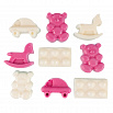 Фигурка из глазури Лего (лошадка, мишка, машинка) розовый, 70 гр фото 1