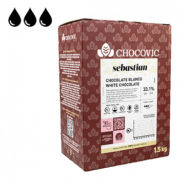 Шоколад Chocovic Sebastian белый 33,1% 1,5 кг (CHW-S4CHVC-69B)