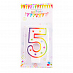 Свеча для торта "Цифра 5", цветная со звездами 7 см фото 1
