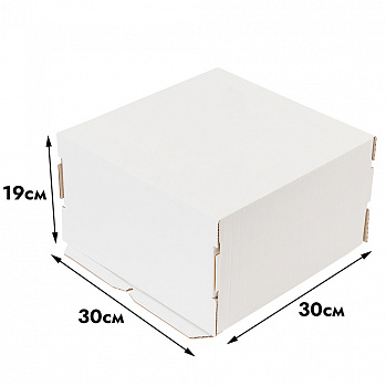 Коробка для торта 30*30*19 см, без окна (самолет)