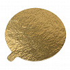 Подложка с держателем (сольерка) d=9 см 0,8 мм (односторонняя золото) фото 1