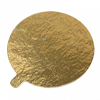 Подложка с держателем (сольерка) d=9 см 0,8 мм (односторонняя золото)
