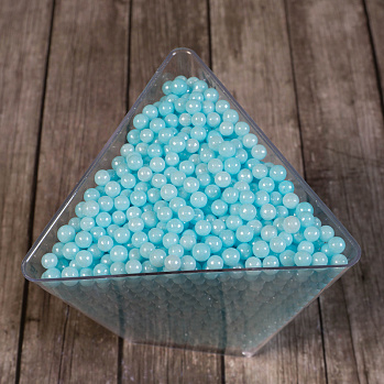 Сахарные шарики голубые перламутровые 4 мм New, 50 гр