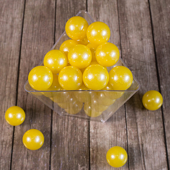Сахарные шарики Желтые перламутровые 12 мм New, 50 гр