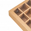 Коробка для 16 конфет с разделителями Крафт с окном фото 3