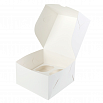 Коробка для 4 капкейков, белая без окна фото 3