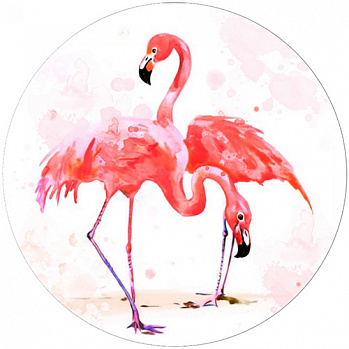 Фламинго №1, картинка на вафельной бумаге 20 см