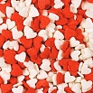 Посыпка кондитерская "Сердечки красно-белые" 7 мм, 0,75 кг фото 1