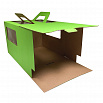 Коробка для торта с ручкой 26*26*20 см (с окнами) зеленая фото 2