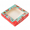 Коробка для печенья "Новогодние чудеса" с окном, 16*16*3 см фото 1