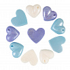 Фигурка из глазури Сердечки (белые, голубые, фиолетовые), 50 г фото 1