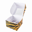 Коробка для 4 капкейков "Текстура тигра", с окном фото 2