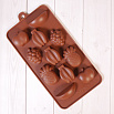 Форма силиконовая для шоколада "Мультифрукт" 20*10,5 см, 11 ячеек фото 1