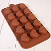 Форма силиконовая для шоколада "Сердечки" (с точкой) 20*10 см, 15 ячеек фото 4