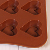 Форма силиконовая для шоколада "Сердцем к сердцу" 20*10,5 см, 15 ячеек фото 4