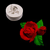 Силиконовый молд  "Розы с листиками" 5,5 см фото 1