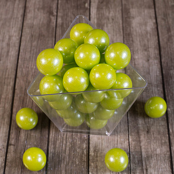 Сахарные шарики Зеленые перламутровые 12 мм New, 50 гр