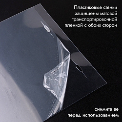 Прозрачная коробка для торта с пьедесталом (аквариум) 22*6,5 см