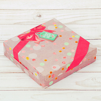 Коробка подарочная «Только для тебя» (Бант с лентой), 25*25*4,5 см