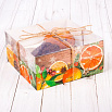 Коробка для 4 капкейков с прозрачной крышкой "Теплота зимы" фото 1