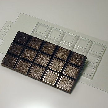 Форма для шоколада "Плитка мелкое зерно", пластик