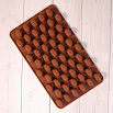 Форма силиконовая для шоколада "Кофейные зерна" 18,5*11, 55 ячеек фото 1