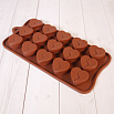 Форма силиконовая для шоколада "Сердце" (молния) 20*10 см, 15 ячеек фото 2
