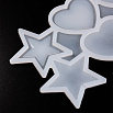 Форма силиконовая для леденцов "Круг, Сердце, Звезда"" 200*130мм, 3 шт фото 3