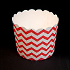 Бумажные стаканчики для кексов красные полоски 60*56 мм, 10 шт фото 2