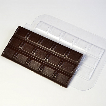 Форма для шоколада "Плитка Полукруг", пластик