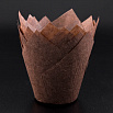 Капсула - тюльпан для выпечки коричневая 80*50, 20 шт фото 3