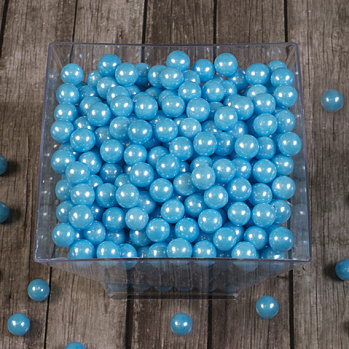 Сахарные шарики Голубые перламутровые 7 мм, 50 гр