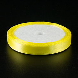 Лента атласная Желтая (15) 10 мм, 10 метров