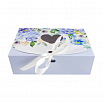 Коробка для сладостей "Цветочная голубая" с лентой, 16*11*5 см фото 2