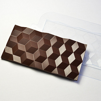 Форма для шоколада "Плитка Кубики", пластик