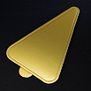 Подложка с держателем (сольерка) Треугольник 77*116 мм, золото/белый фото 3