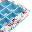 Коробка для 12 конфет с разделителями "Цветы ассорти" с окном фото 3