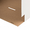 Коробка для торта белая 26*26*15 см, с ручками (окна) фото 3