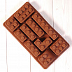 Форма силиконовая для шоколада "Лего №3" 16*9, 10 ячеек фото 1