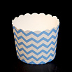 Бумажные стаканчики для кексов голубые полоски 60*56 мм, 10 шт фото 5