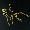 Топпер для торта Контур лица с рукой (золотой) фото 2