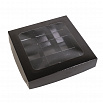 Коробка для конфет,  с окном (черная) 16*16*3 см фото 2