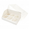 Коробка для 6 капкейков, белая с прозрачной крышкой фото 2