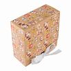 Коробка для 9 конфет с разделителями "Санта и животные" с лентой, 11*11*5 см фото 4