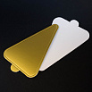 Подложка с держателем (сольерка) Треугольник 77*116 мм, золото/белый фото 1