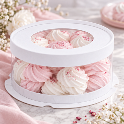Прозрачная коробка для торта с пьедесталом (аквариум) 17,5*9,5 см