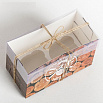 Коробка для 2 капкейков с прозрачной крышкой "Зимние пожелания", 8*16*10 см фото 3